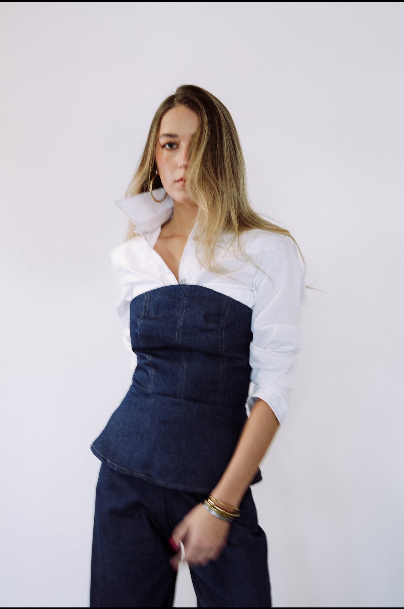 Vicktoria Bustier – Indigo Denim-