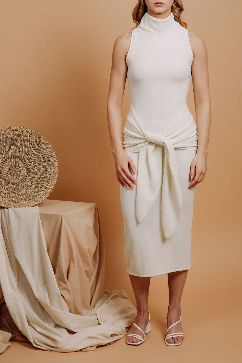 Bianca midi dress -Ribbed