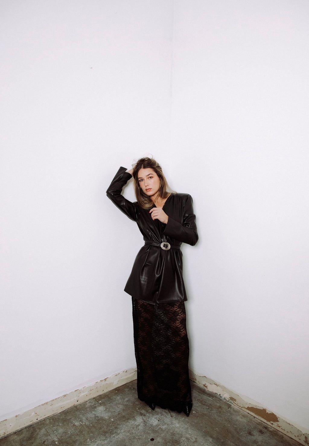 Natasha Maxi skirt in floral lace