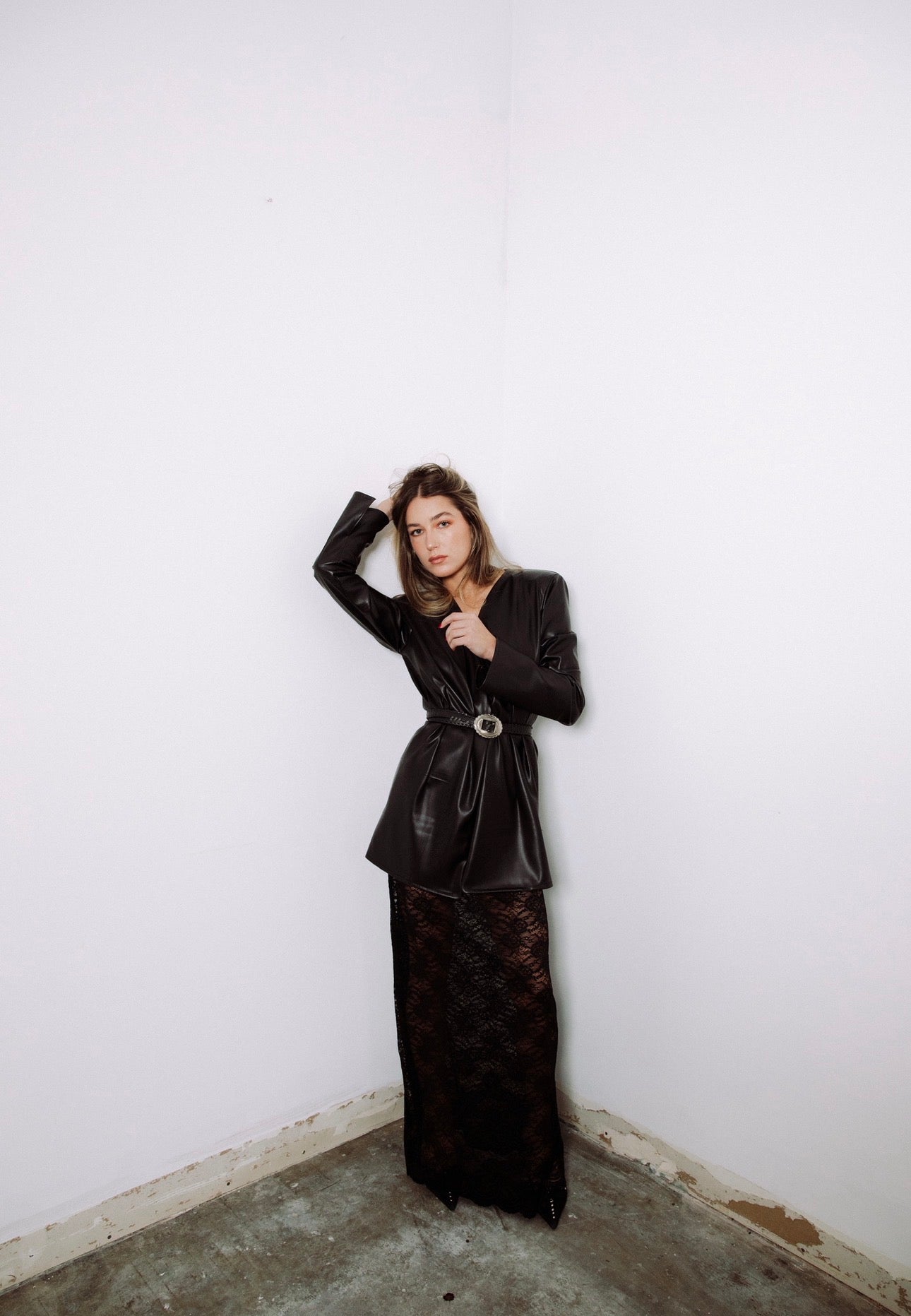 Natasha Maxi skirt in floral lace