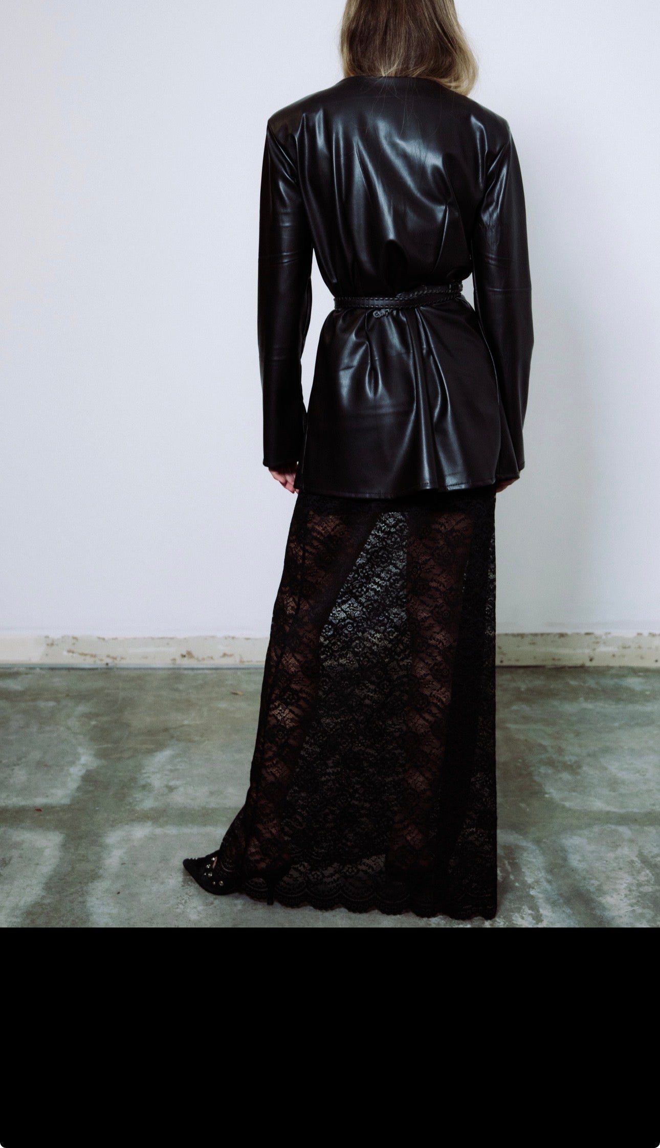 Natasha Maxi skirt in floral lace