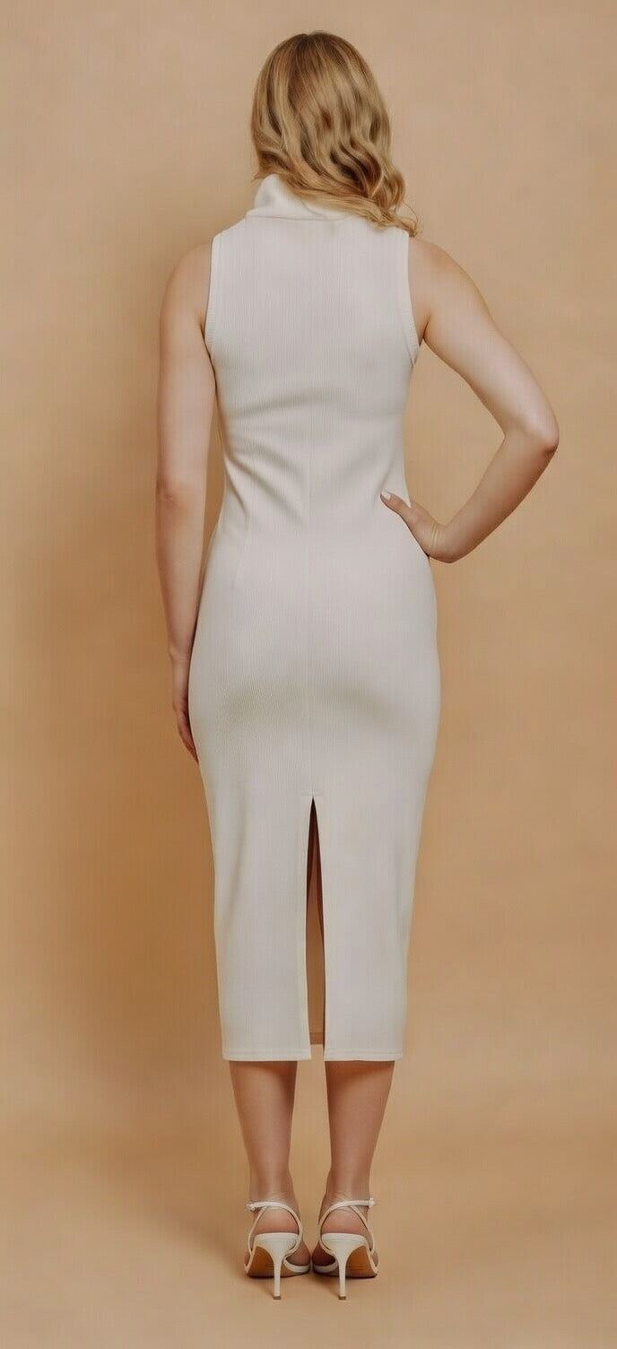 Bianca midi dress -Ribbed