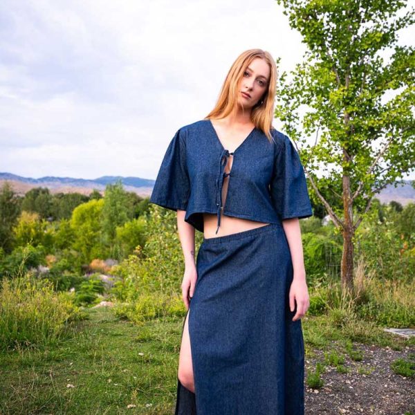 Teresa denim skirt-indigo